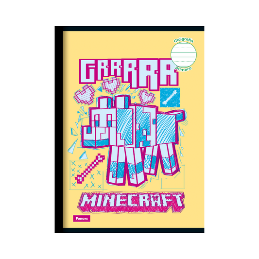 CUADERNO COSIDO MINECRAFT 1ro 80fls
