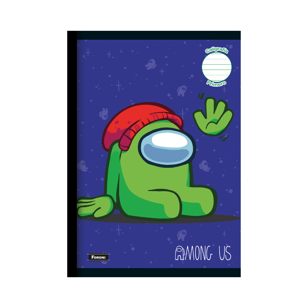 CUADERNO COSIDO AMONG US 1ro 80FLS