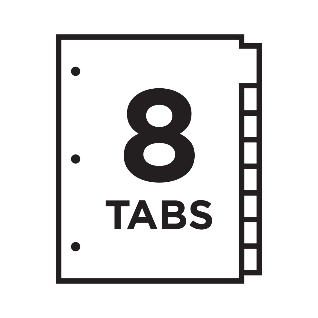 PLASTIC DIVIDER 2 TONE DBL PKT 8T