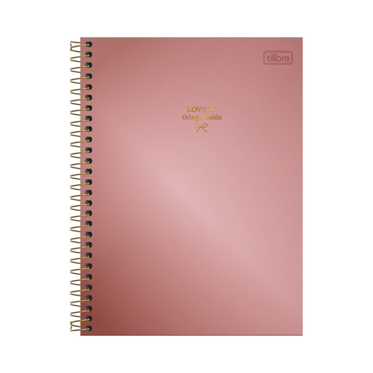 CUADERNO ESPIRAL TAPA DURA COLLEGE 10 MATERIAS WEST VILLAGE METALIZADO 160 HOJAS - TILIBRA