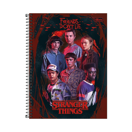 CUADERNO UNIVERSITARIO TAPA DURA ESPIRAL 10 TEMAS STRANGER THINGS 160 HOJAS - TILIBRA