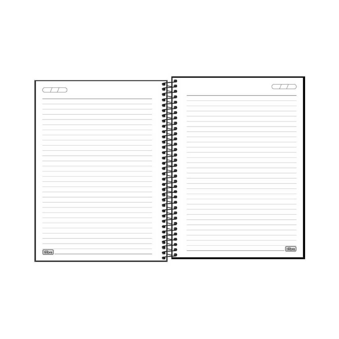 CUADERNO ESPIRAL TAPA PLÁSTICO UNIVERSITY 10 COSAS NEGRO NEÓN 160 HOJAS - TILIBRA