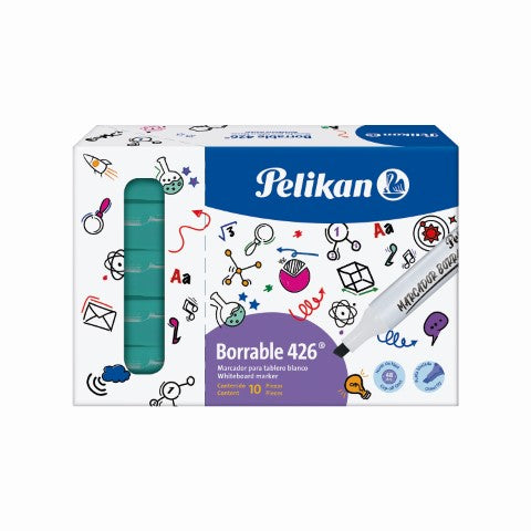 MARCADOR BORRABLE 426 TURQUESA CJ/10