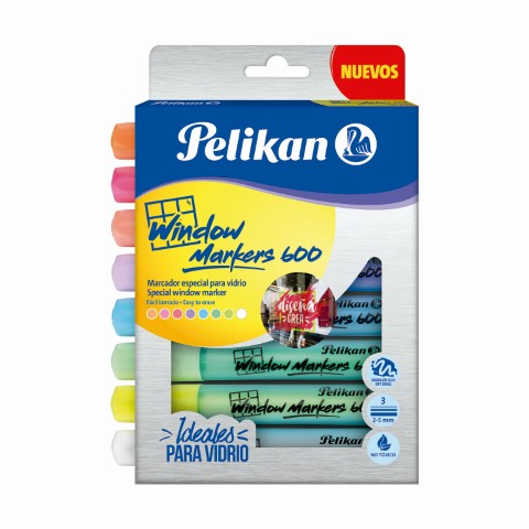 JUEGO MARCADORES P/VIDRIO WINDOW 8/1 No.600 BL
