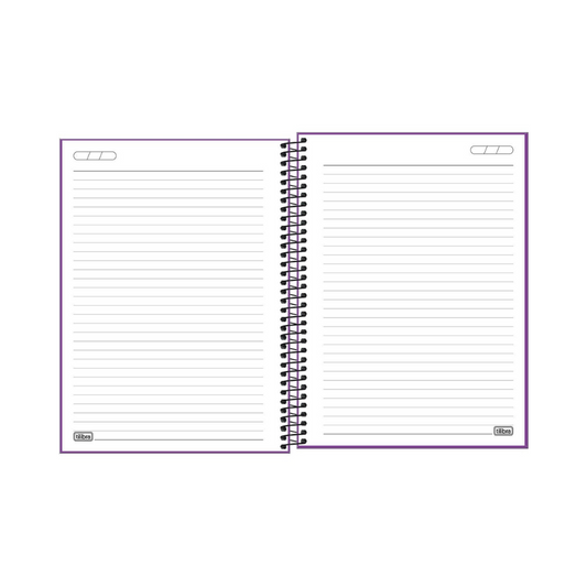 CUADERNO ESPIRAL, TAPA PLÁSTICO UNIVERSITARIO, 10 MATERIAS NEÓN MORADO, 160 HOJAS - TILIBRA