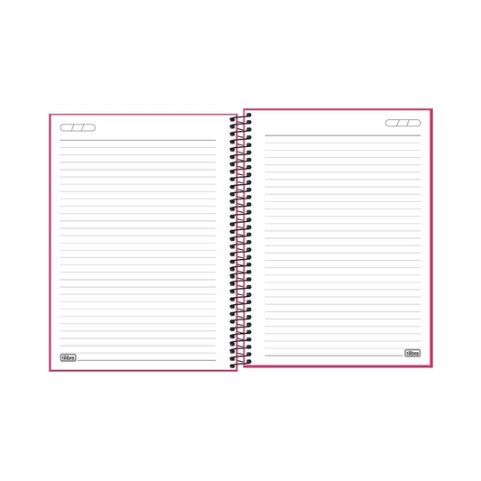 CUADERNO ESPIRAL TAPA PLÁSTICO UNIVERSITARIO 10 ASIGNATURAS ROSA NEÓN 160 HOJAS - TILIBRA