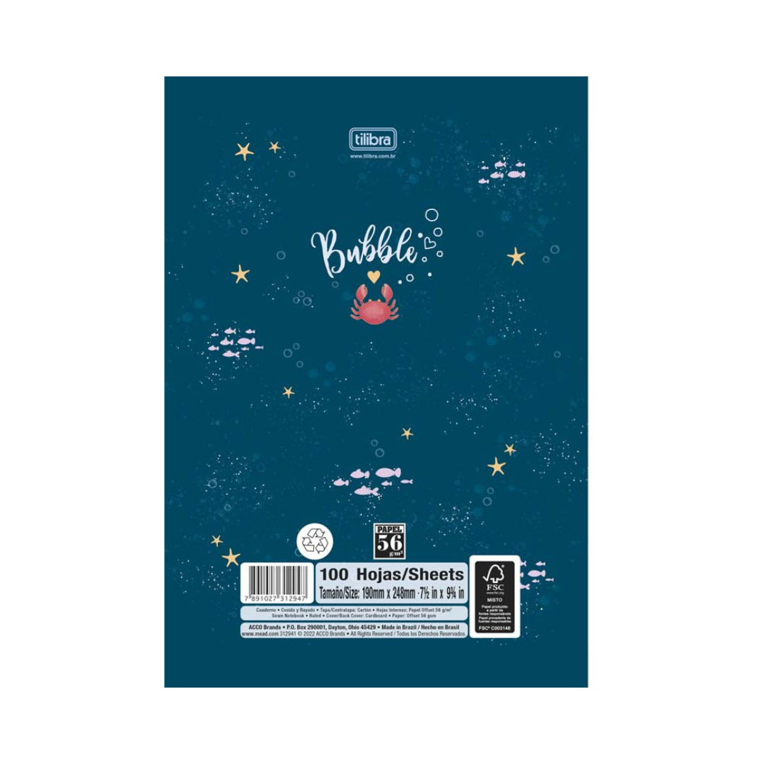 LIBRETA COSIDA BUBBLE 100CT