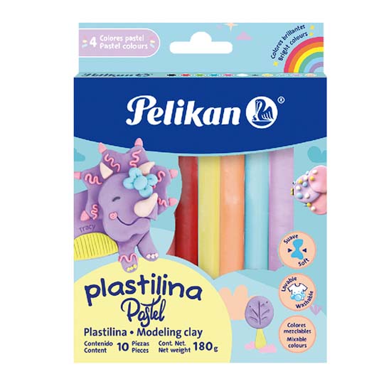 MODELING CLAY 10 BARS PASTEL