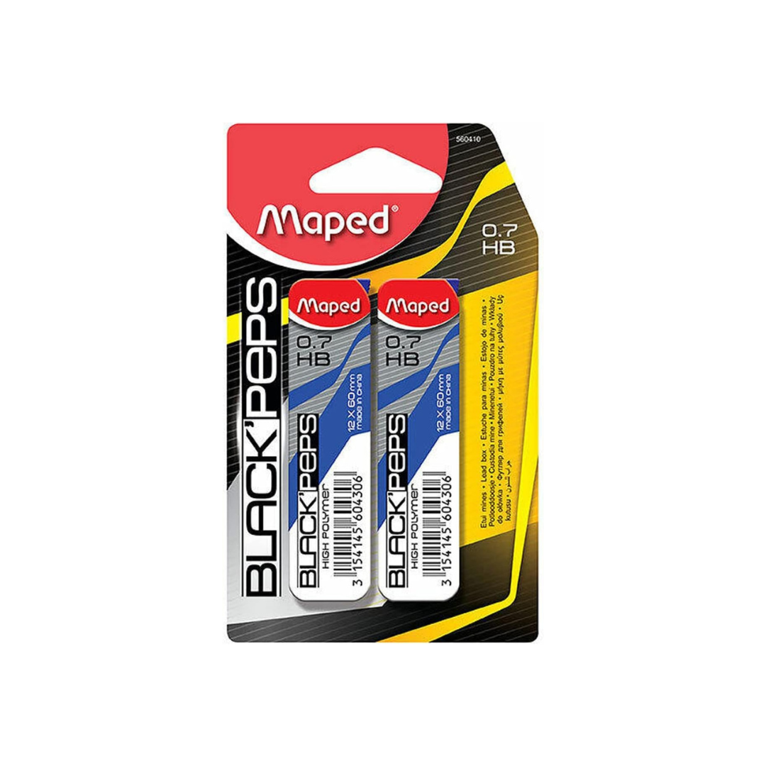 MINAS (0.07) HB 2/1 BLACK"PEPS BLISTER