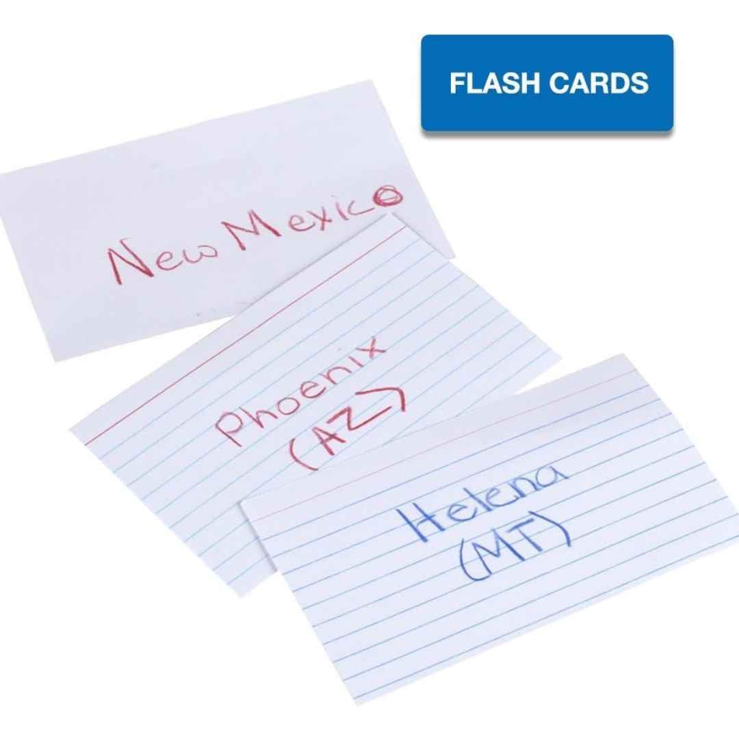 TARJETAS RAYADAS (3 X 5) 100/1 (Fichas)