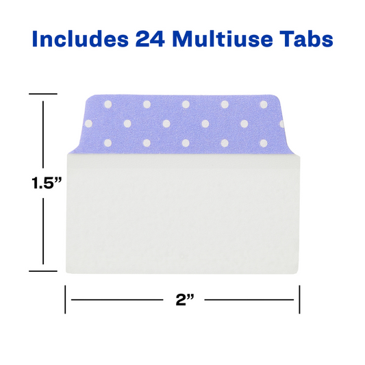 INDEX TABS ADHESIVO (2 X 1.5) C/BOLITAS 24/1