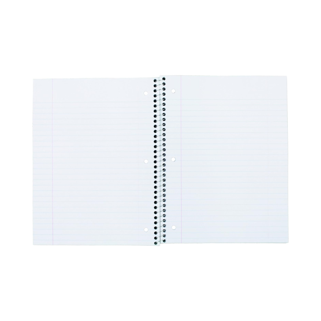 MEAD CUADERNO DE ESPIRAL, 1 MATERIA, PAPEL RAYADO ANCHO, 100 HOJAS, 10-1/2 x 8 PULGADAS