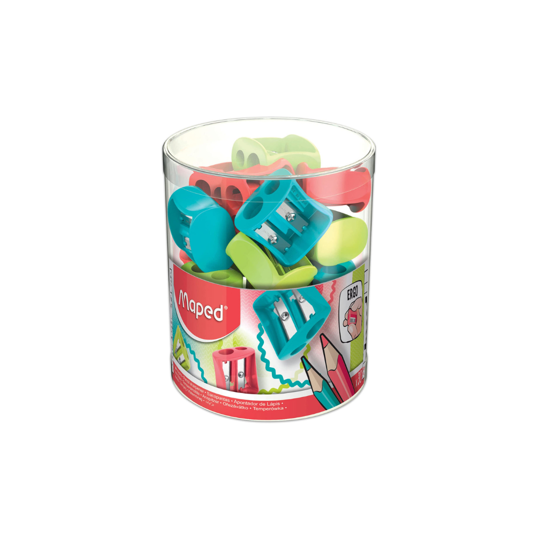 SACAPUNTAS PLASTICO VIVO 2 HOYOS BLISTER