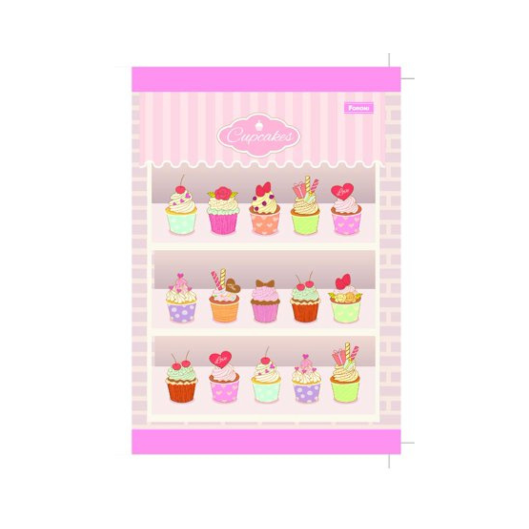 LIBRETA COSIDA BOOK CUPCAKE 100CT