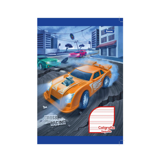 LIBRETA COSIDA CALIGRAFIA 2ND  CROSS RACING 80CT