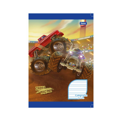 LIBRETA COSIDA CALIGRAFIA 3RD CROSS RACING 80CT