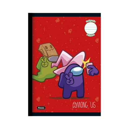 CUADERNO COSIDO AMONG US 1ro 80FLS