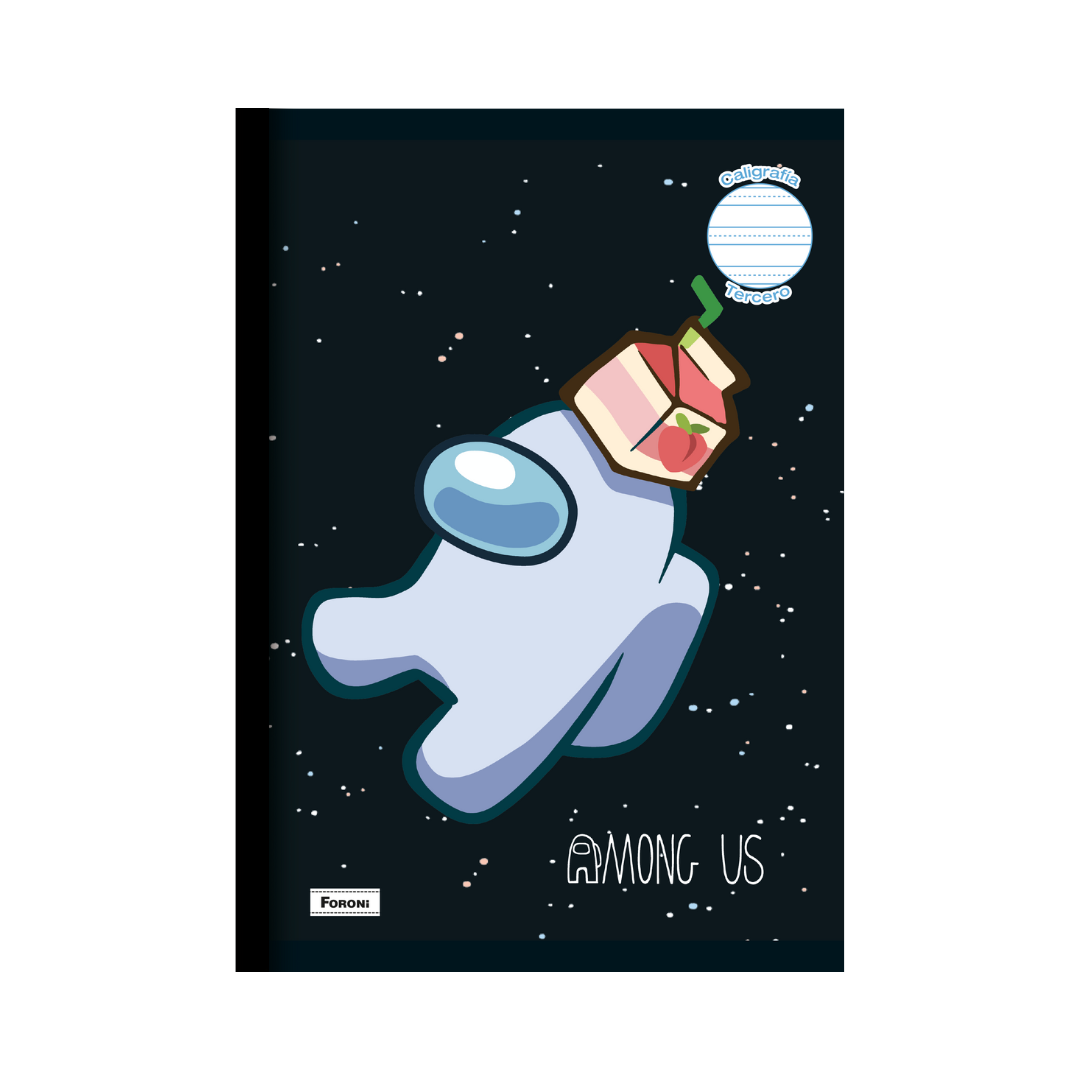CUADERNO COSIDO AMONG US 3ro 80FLS
