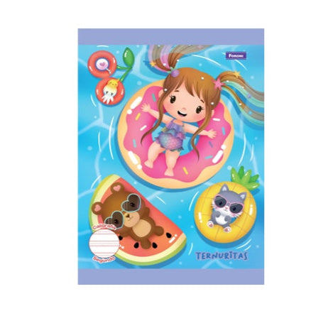 LIBRETA COSIDA CALIGRAFICA TERNURITAS 2do 80FLS GRAU