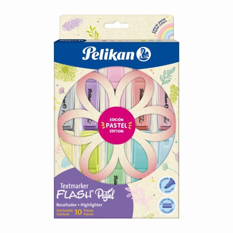 JUEGO RESALTADOR TEXTMARKER FLASH PASTEL 10/1 BLISTER