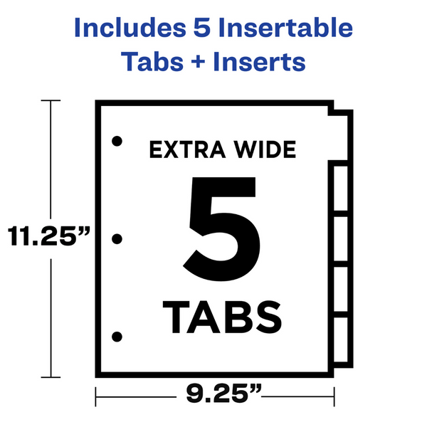 PLASTIC DIVIDER 2TONE DBL PKT 5T