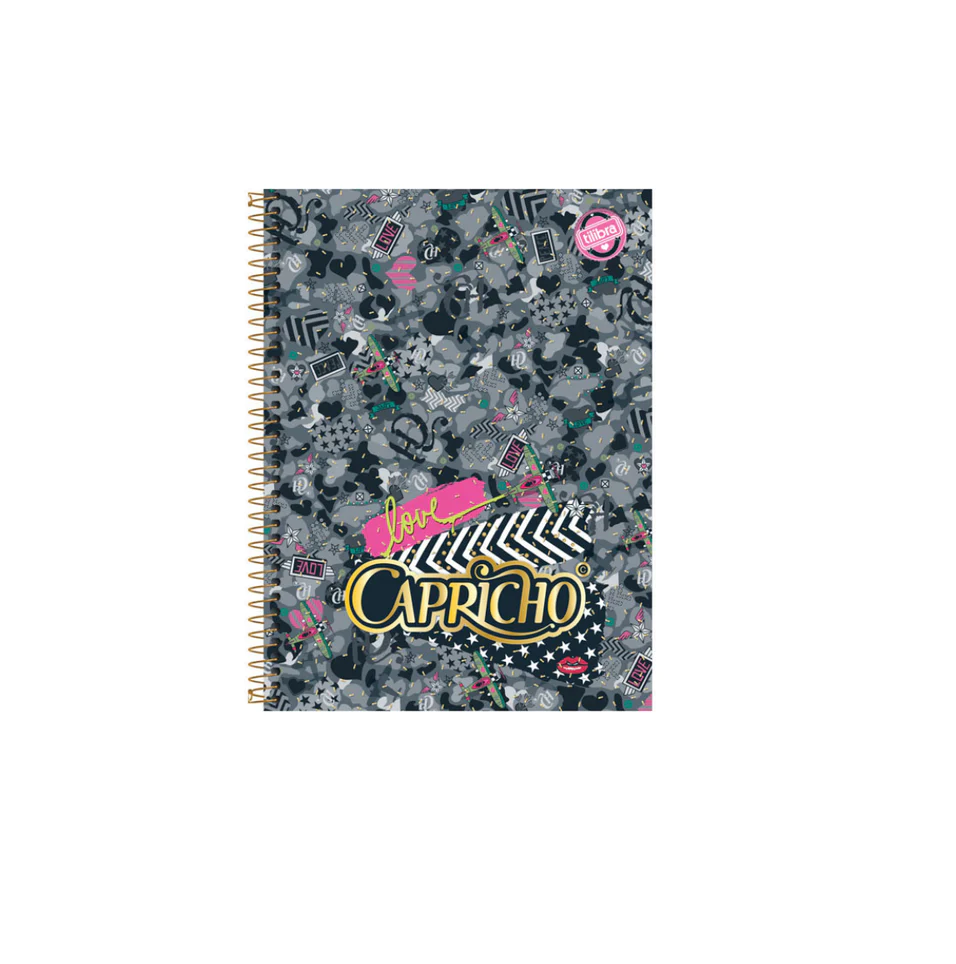 CUADERNO UNIVERSITARIO CAPRICHO TAPA DURA ESPIRAL - 10 ASIGNATURAS 200 HOJAS - TILIBRA