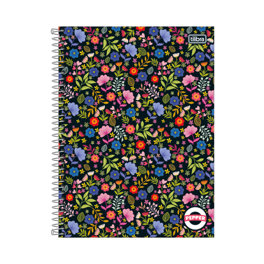 CUADERNO UNIVERSITARIO TAPA DURA ESPIRAL 10 ASIGNATURAS PEPPER FEMENINO 160 HOJAS - TILIBRA