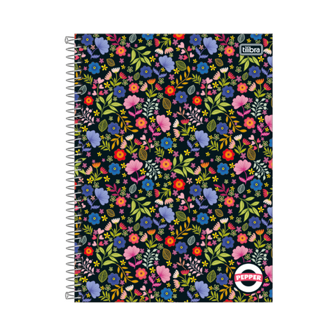 CUADERNO UNIVERSITARIO TAPA DURA ESPIRAL 10 ASIGNATURAS PEPPER FEMENINO 160 HOJAS - TILIBRA