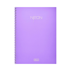 CUADERNO ESPIRAL TAPA PLASTICA UNIVERSITARIO 10 MATERIAS LILA NEON 200 HOJAS 200 HOJAS - TILIBRA