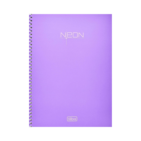 CUADERNO ESPIRAL TAPA PLASTICA UNIVERSITARIO 10 MATERIAS LILA NEON 200 HOJAS 200 HOJAS - TILIBRA