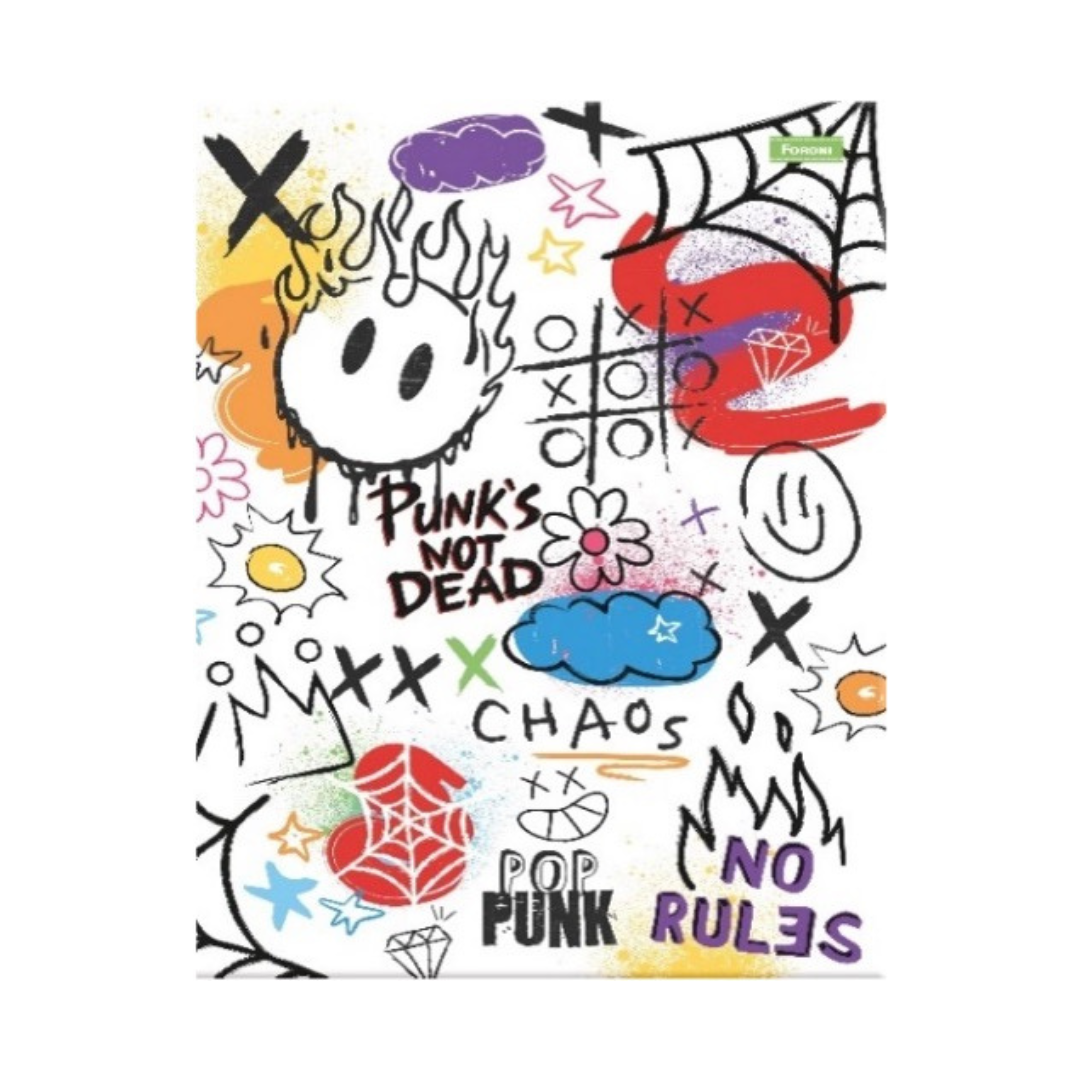 LIBRETA COSIDA POP PUNK 100F