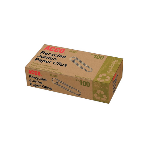 PAPER CLIPS RECYCLED JUMBO (10 pack)