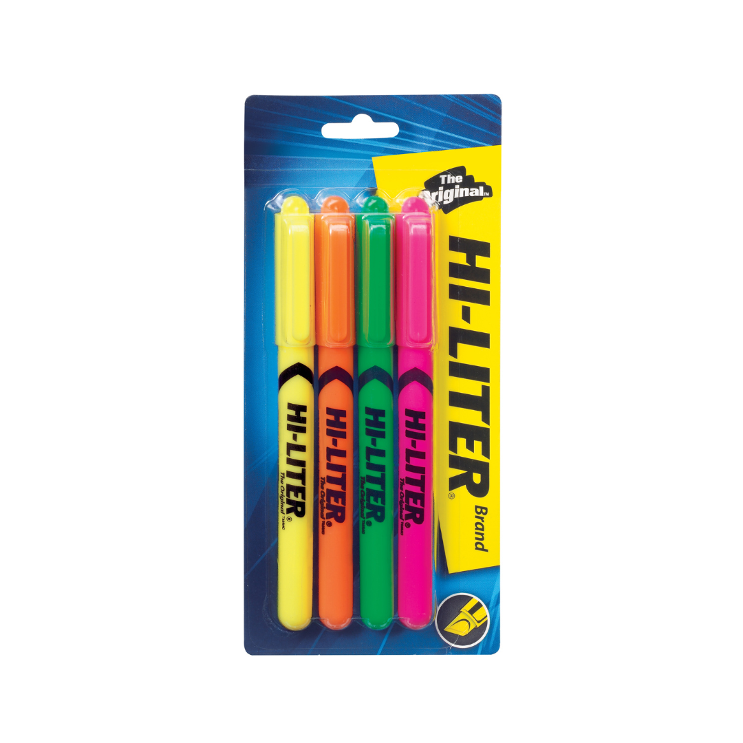 Resaltadores HI LITER amarillos – Pen Style  4pk