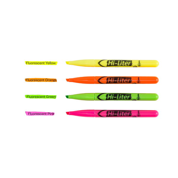 Resaltadores HI LITER amarillos – Pen Style  4pk