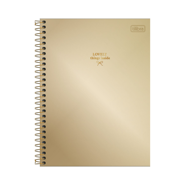 CUADERNO ESPIRAL TAPA DURA COLLEGE 10 MATERIAS WEST VILLAGE METALIZADO 160 HOJAS - TILIBRA