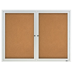 TABLONES DE ANUNCIOS DE CORCHO CERRADOA DE ESTILO CLASICO QUARTET® PARA USO EN INTERIORES, PUERTA BATIENTE