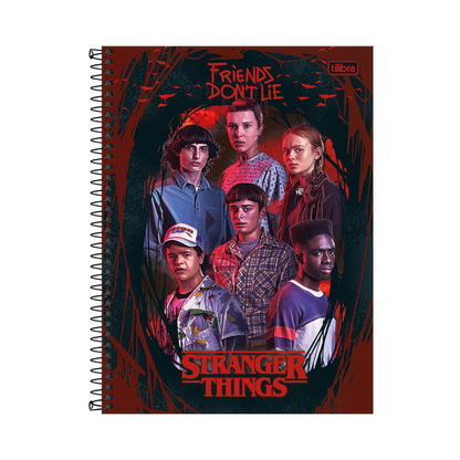 CUADERNO UNIVERSITARIO TAPA DURA ESPIRAL 10 TEMAS STRANGER THINGS 160 HOJAS - TILIBRA