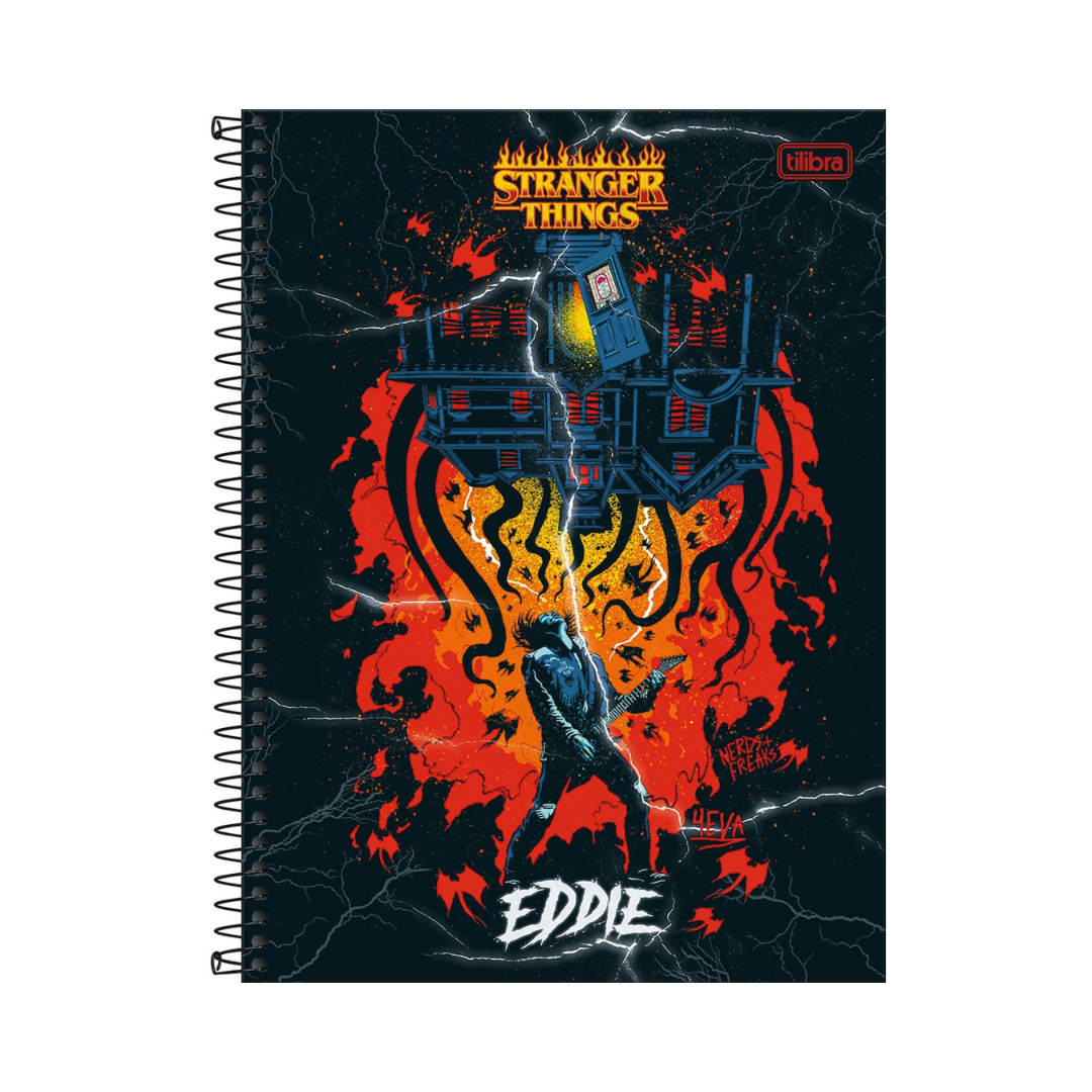 CUADERNO UNIVERSITARIO TAPA DURA ESPIRAL 10 TEMAS STRANGER THINGS 160 HOJAS - TILIBRA