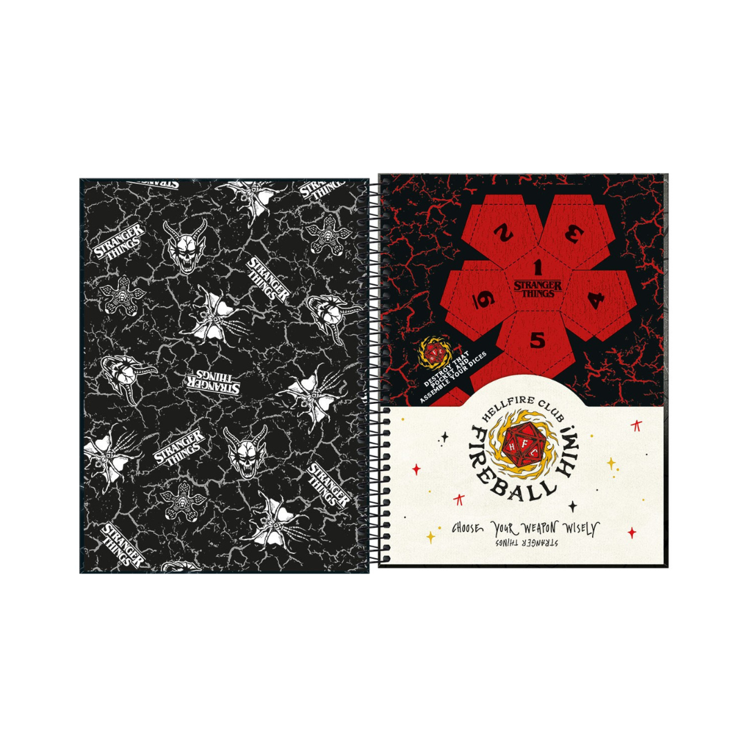 CUADERNO UNIVERSITARIO TAPA DURA ESPIRAL 10 TEMAS STRANGER THINGS 160 HOJAS - TILIBRA