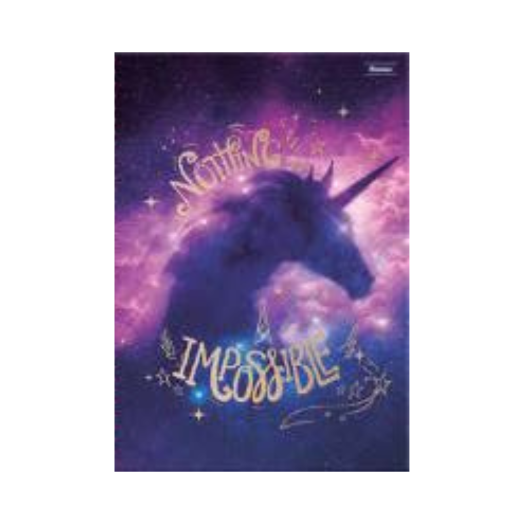 LIBRETA COSIDA UNICORNIO 100CT