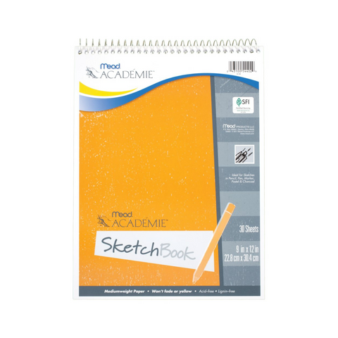 ACADEMIE WB SKETCH BOOK 9X12 30CT