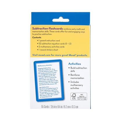 SUBTRACTION FLASHCARDS