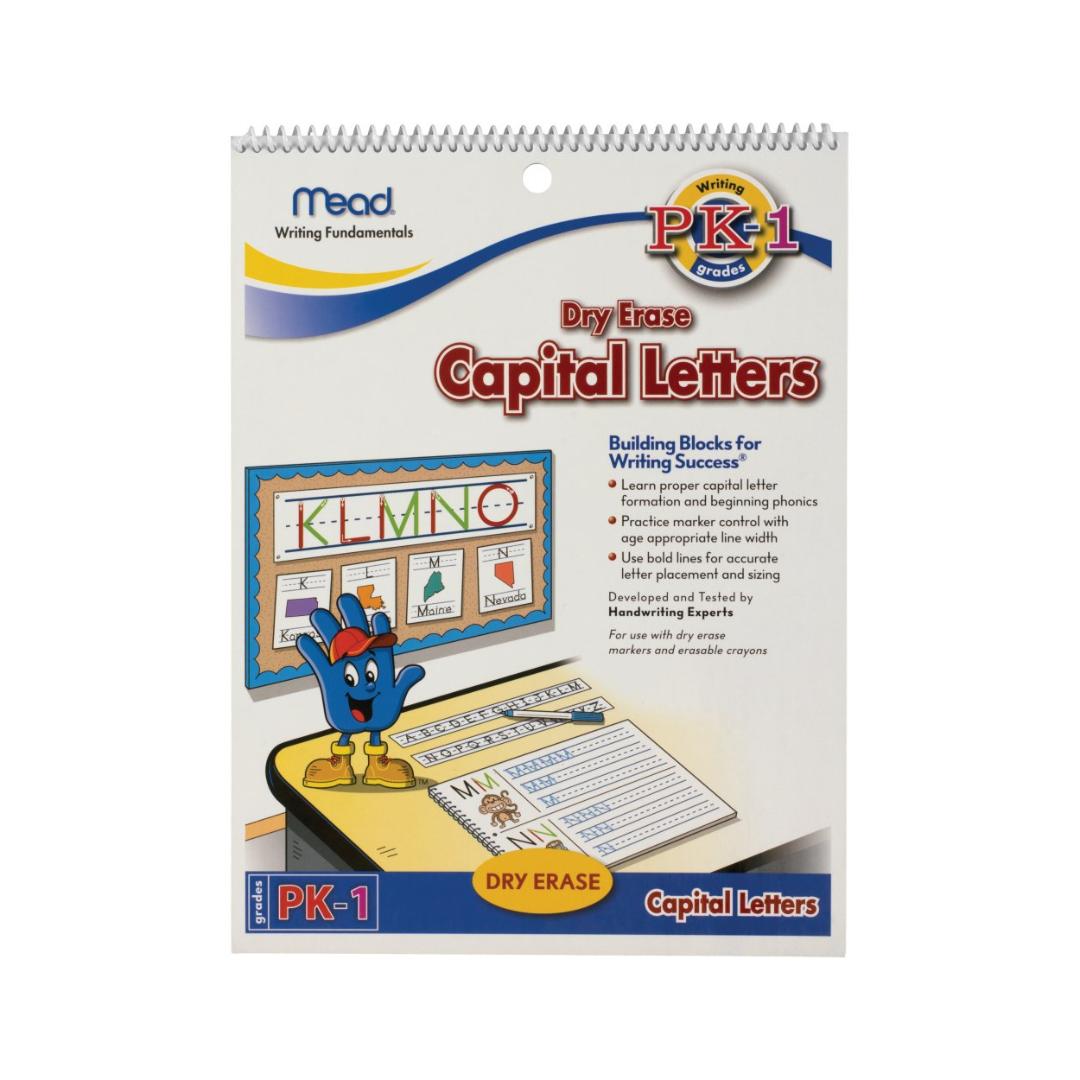 CAPITAL LETTERS DRY ERASE BOOK