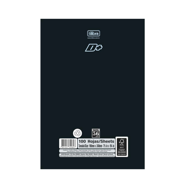 LIBRETA COSIDA CF D+ MASC 2 100F STD