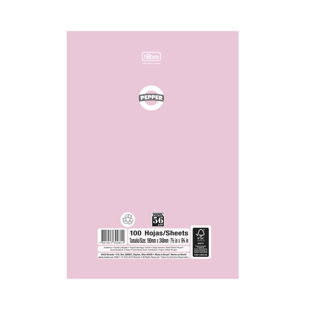 LIBRETA COSIDA PEPPER FEM 100CT