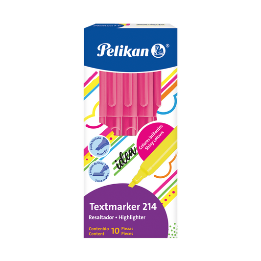 MARCADOR DE TEXTO 214 ROSADO