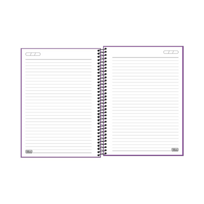 CUADERNO ESPIRAL, TAPA PLÁSTICO UNIVERSITARIO, 10 MATERIAS NEÓN MORADO, 160 HOJAS - TILIBRA