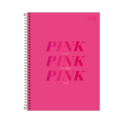 CUADERNO ESPIRAL UNIVERSITARIO TAPA DURA 10 MATERIAS LOVE ROSA 160 HOJAS - TILIBRA