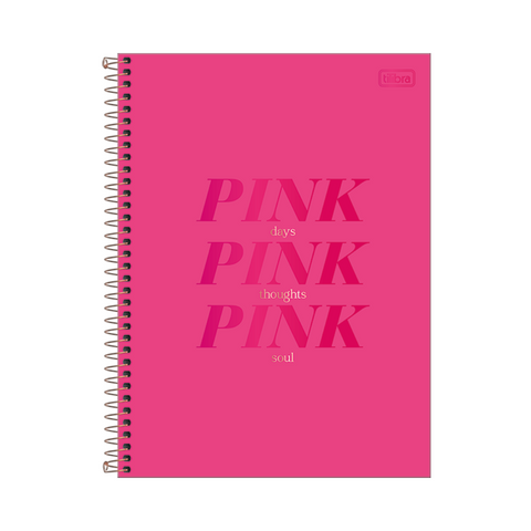 CUADERNO ESPIRAL UNIVERSITARIO TAPA DURA 10 MATERIAS LOVE ROSA 160 HOJAS - TILIBRA