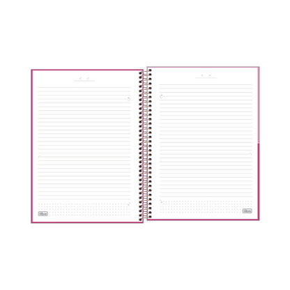CUADERNO ESPIRAL UNIVERSITARIO TAPA DURA 10 MATERIAS LOVE ROSA 160 HOJAS - TILIBRA